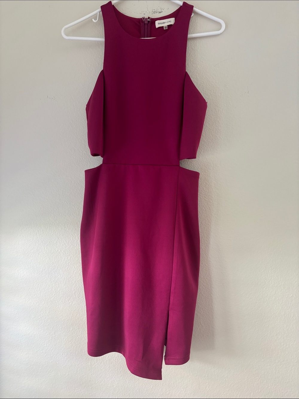 Sugarlips Magenta Cutout Mini Dress